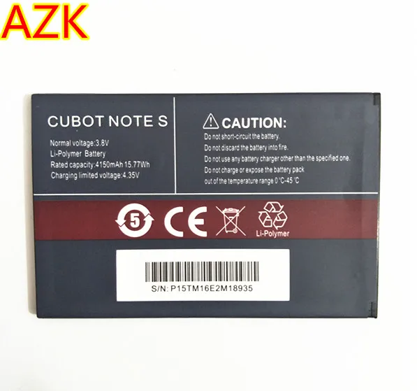 AZK 100% новый аккумулятор 4150 мАч CUBOT Note S для сменный резервный сотового