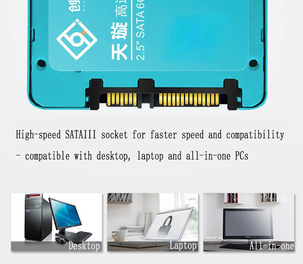 Reeinno SSD жесткий диск 1 ТБ 512 ГБ 128 SATAIII 2,5 дюймов 8-канальный видеорегистратор для чтения/wirte скорость 510-410 МБ/с. твердотельный накопитель 256 ГБ для ноутбука, настольного компьютера