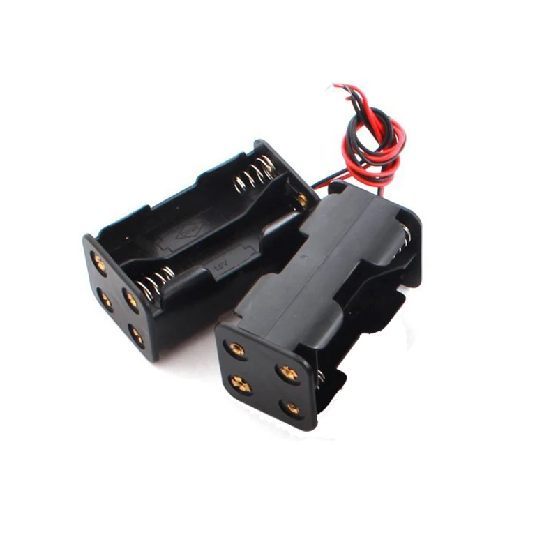 

MasterFire 30pcs/lot AA Battery Storage Box 2-slot 4 x AA Batteries Back to Back Holder Case Cover Box With Wire Leads