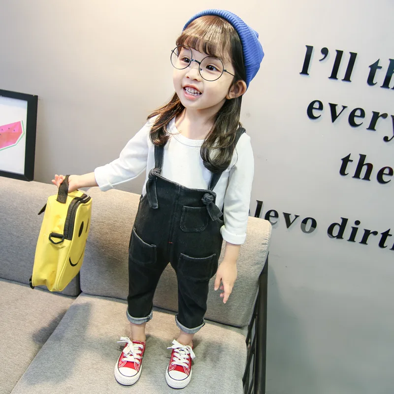 Джинсовые комбинезоны для детей на весну и осень детские девочек мальчиков От 1