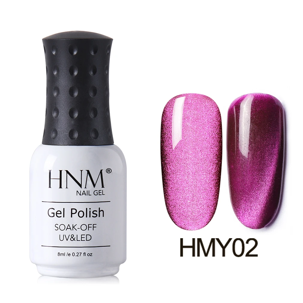 HMY02 HNM 8 мл кошачьи глаза УФ-гель для ногтей Хамелеон 5D широкая линия Магнитная галактика звезда Гибридный лак краска DIY гель лак Эмаль - Color: HMY02