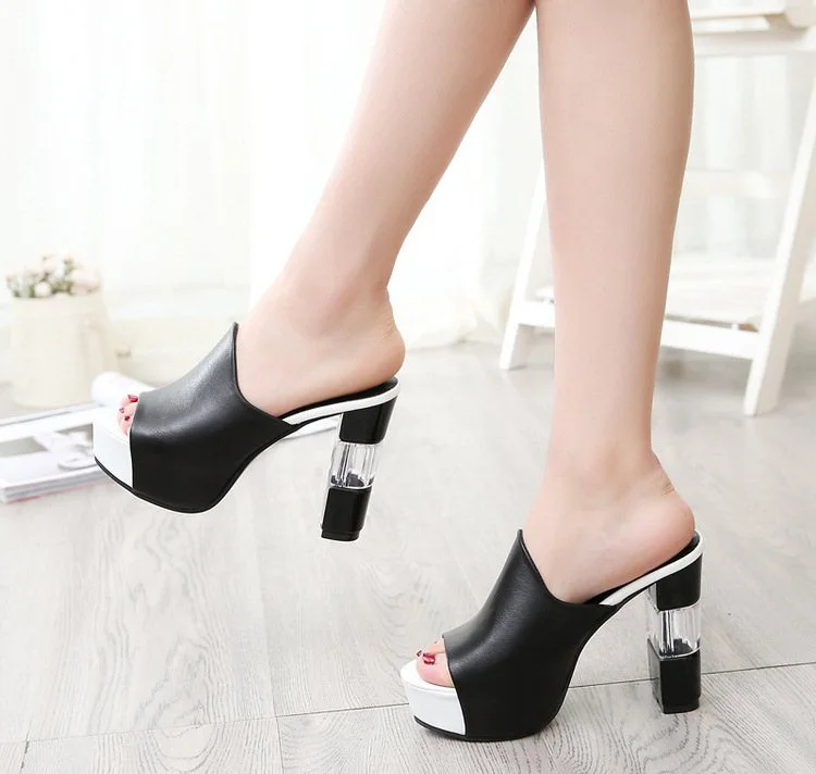 Шлепанцы с открытым носком; женская летняя обувь; женские шлепанцы на платформе; обувь на квадратном каблуке; женская обувь на высоком каблуке; schoenen vrouw