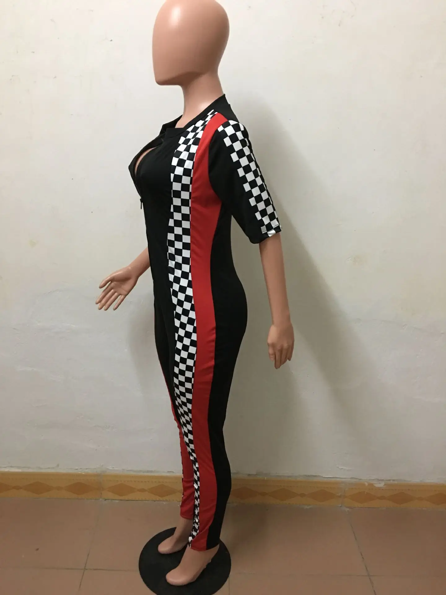 Сексуальные красные комбинезоны для женщин Jumpsuites 2019 Модные женские облегающие с