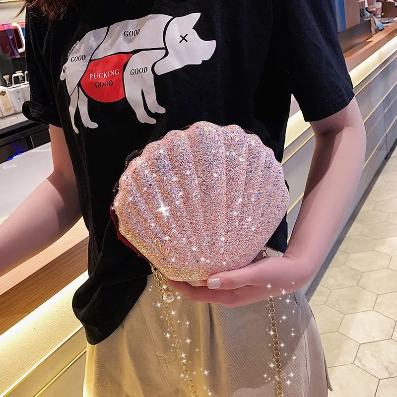 LTBOOS Shell сумка Высокая мода дизайн женский пакет с молниями цепь наплечный ремень