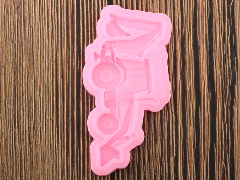 3D экскаватор силиконовые формы DIY вечерние детские украшения торта на день рождения инструменты кекс выпечки помадка Конфеты шоколадные формы для мастики
