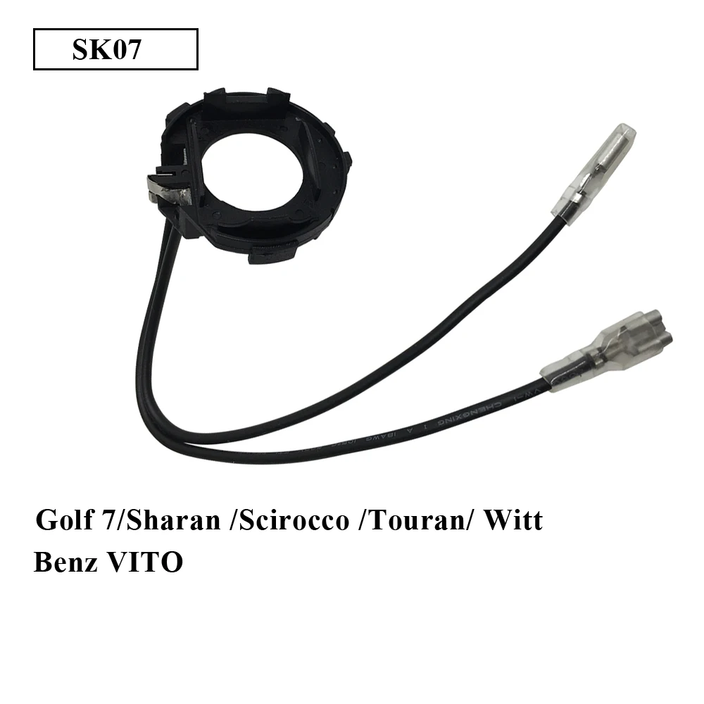 SUKIOTO 2 шт. светодиодный фар H7 светодиодный держатель адаптер Golf 7 Sharan Scirocco Touran Golf 5 Jetta H7 адаптер для фары - Цвет: 2 Pieces SK07