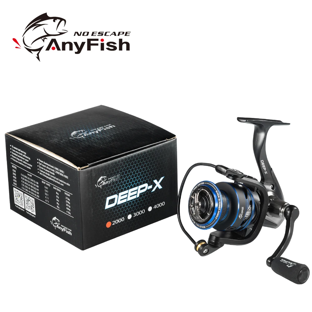 Рыболовная катушка для спиннинга ANYFISH модель 2000/3000/4000/5000/6000 10 + 1 шарикоподшипник