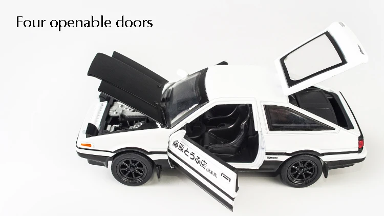 KIDAMI 1:28 Сплав оттягивающийся под давлением AE86 модель автомобиля MINIAUTO день детей Подарки Форсаж Miniatura звуковой светильник