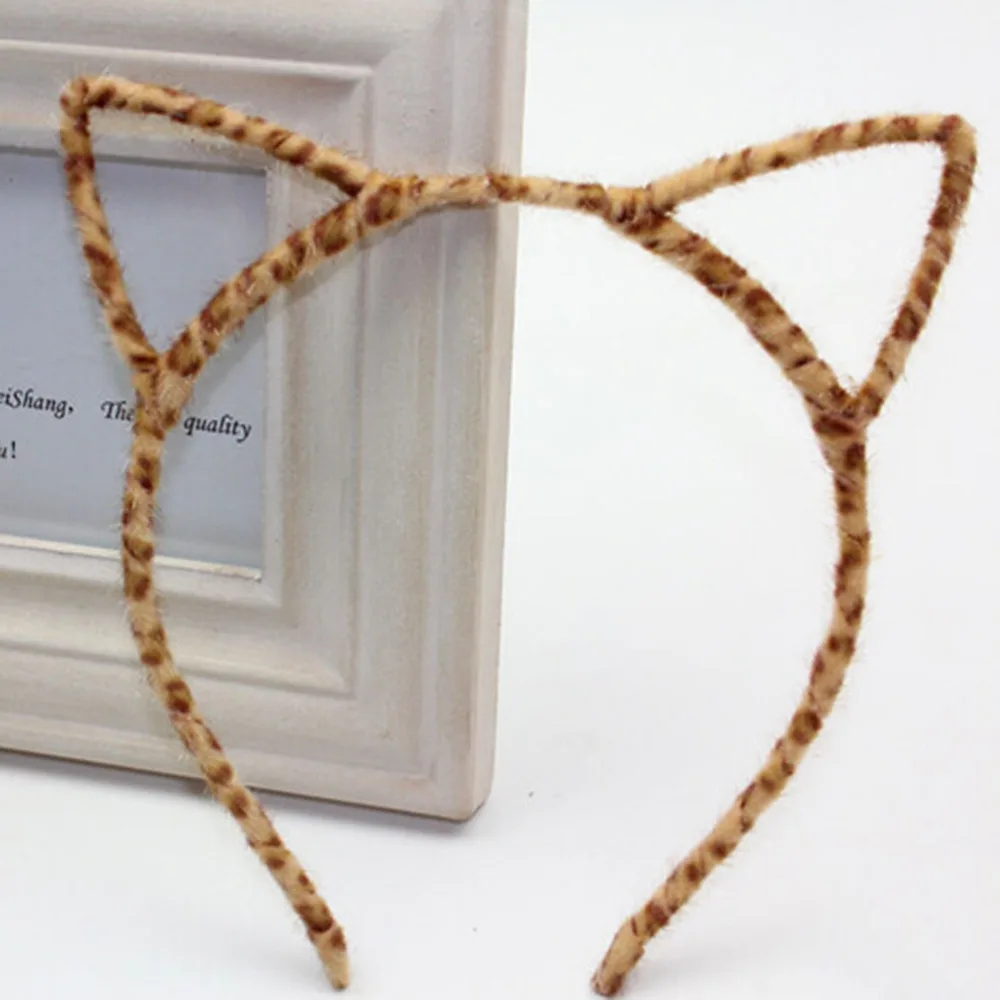 Новые милые кошачьи ушки с тканевой повязкой на голову пластиковой внутренней