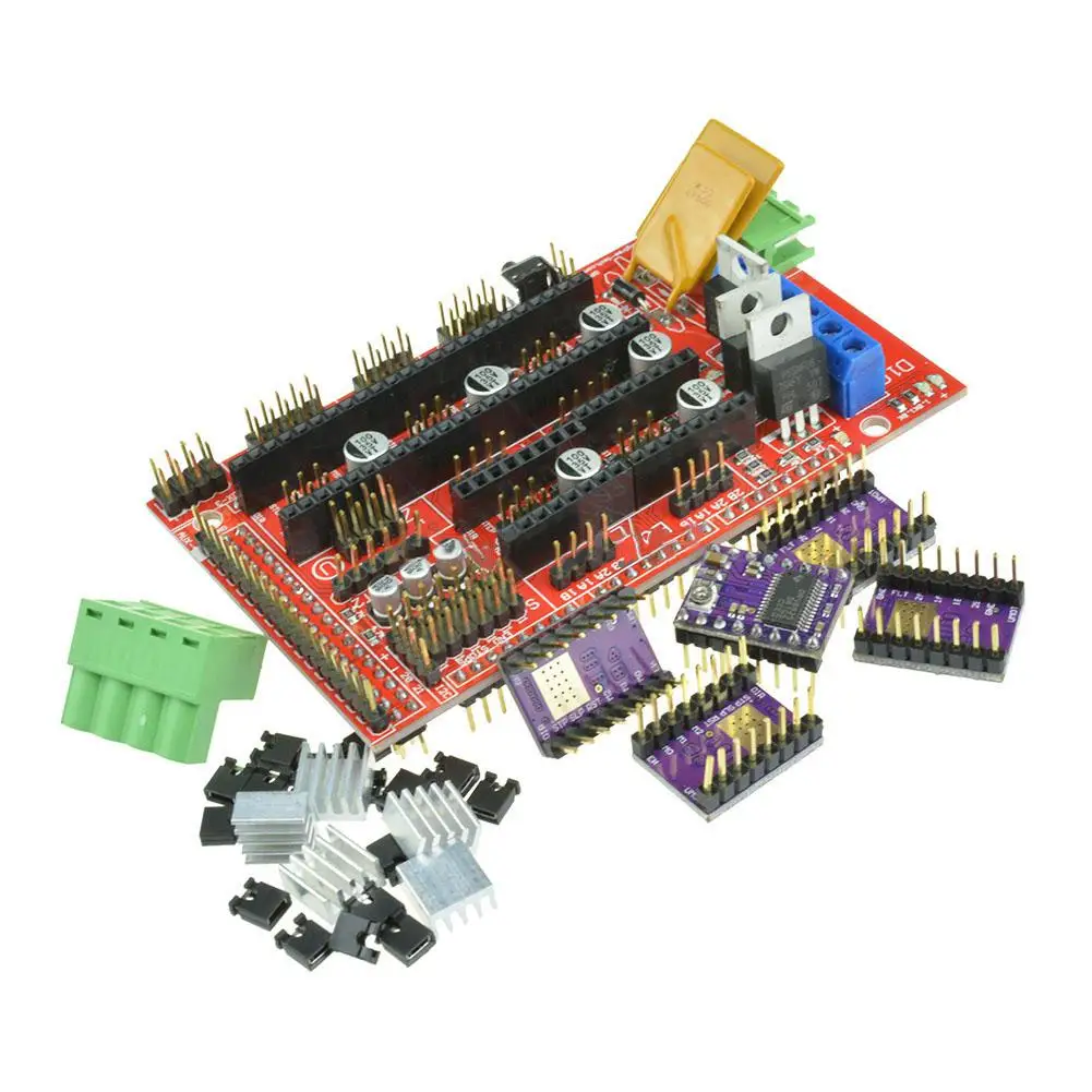 EastVita RAMPS 1 4 Плата контроллера + 5 шт. DRV8825 StepStick модуль драйвера для 3D принтера