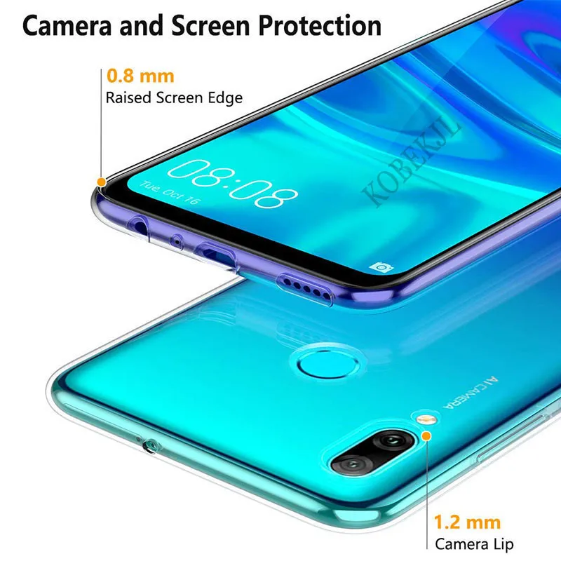 Чехол для Huawei P Smart Plus 2019 Мягкая силиконовая задняя крышка из ТПУ чехол телефона + |