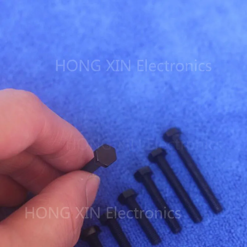 M4*6/8/10/12/15/20/25/30/35/40 black 1pcs Hexagonal nylon Screws plastic Insulation bolts brand new PC/board DIY hobby screw