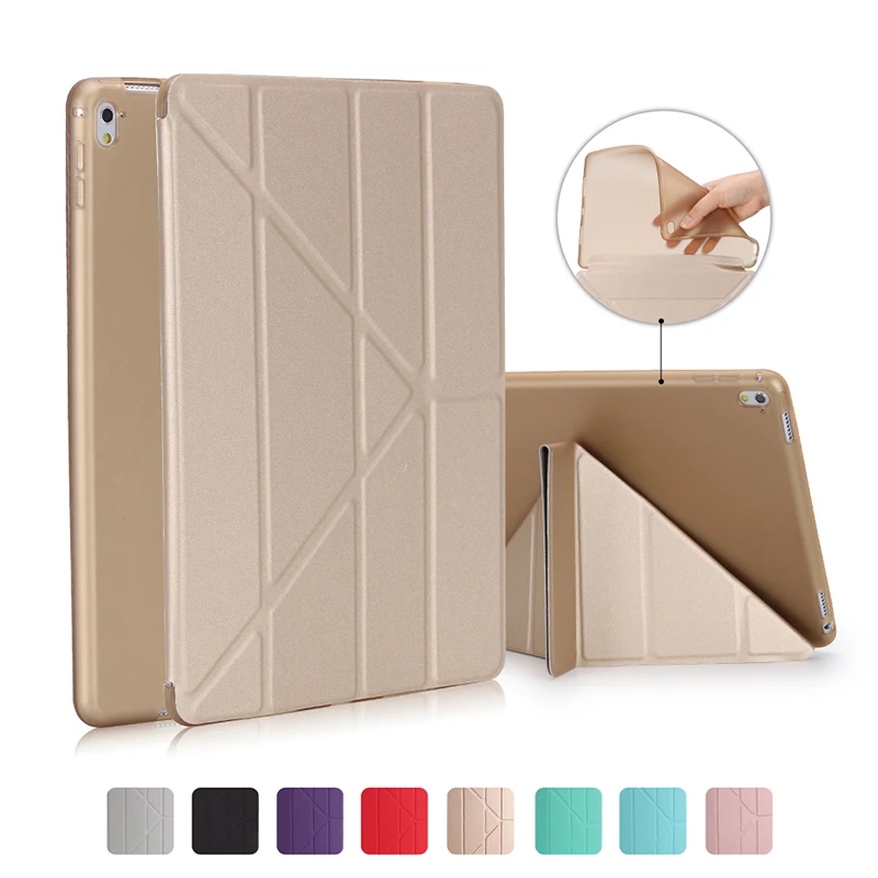 Чехол для планшета iPad Pro 9 7 дюйма из мягкого ТПУ с откидной крышкой и подставкой
