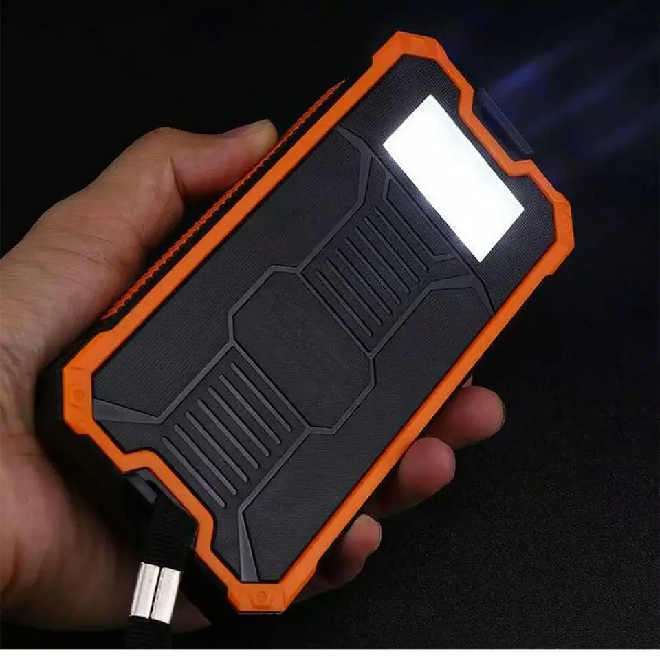 30000 мАч power Bank Солнечная Водонепроницаемая солнечная панель зарядное устройство двойной USB внешний аккумулятор с светодиодный лампой открытый для iPhone X XS 8 7 6