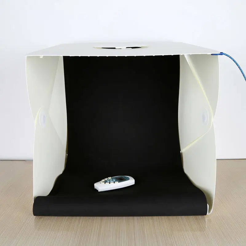 Large Folding Studio Diffuse Soft Box with LED Light Black White Background Photo Accessories | Электроника