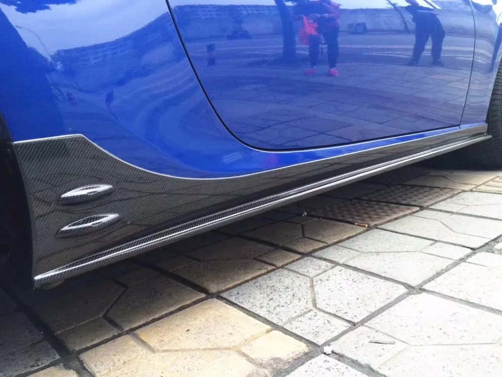 2017 BRZ/STI OEM Стиль углеродное волокно передний разделитель для губ боковые юбки