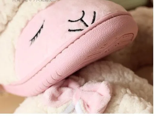 Женские зимние домашние тапочки с милым овечьим животным рисунком домашняя