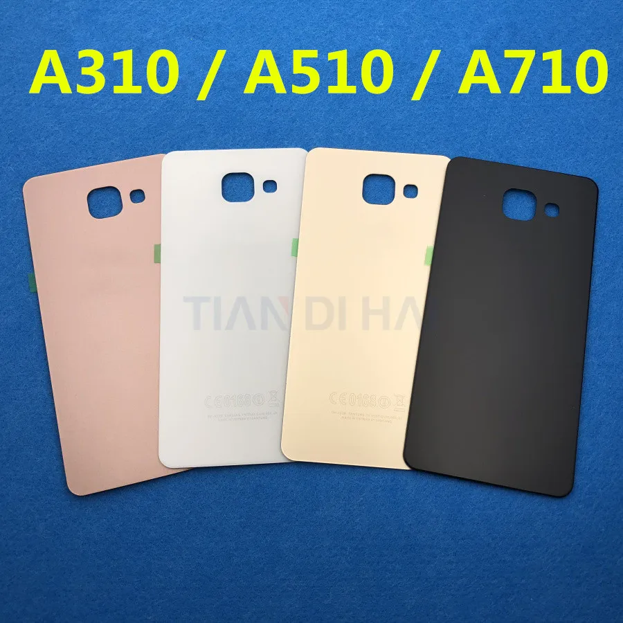 Заднее стекло для samsung Galaxy A5 A3 A7 задняя панель Крышка для батареи A510 A510F A310F A710F чехол для задней двери