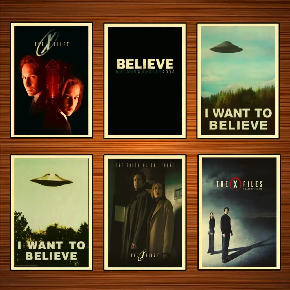 X FILES я хочу верить ТВ шоу Винтажный Классический плакат декоративное искусство