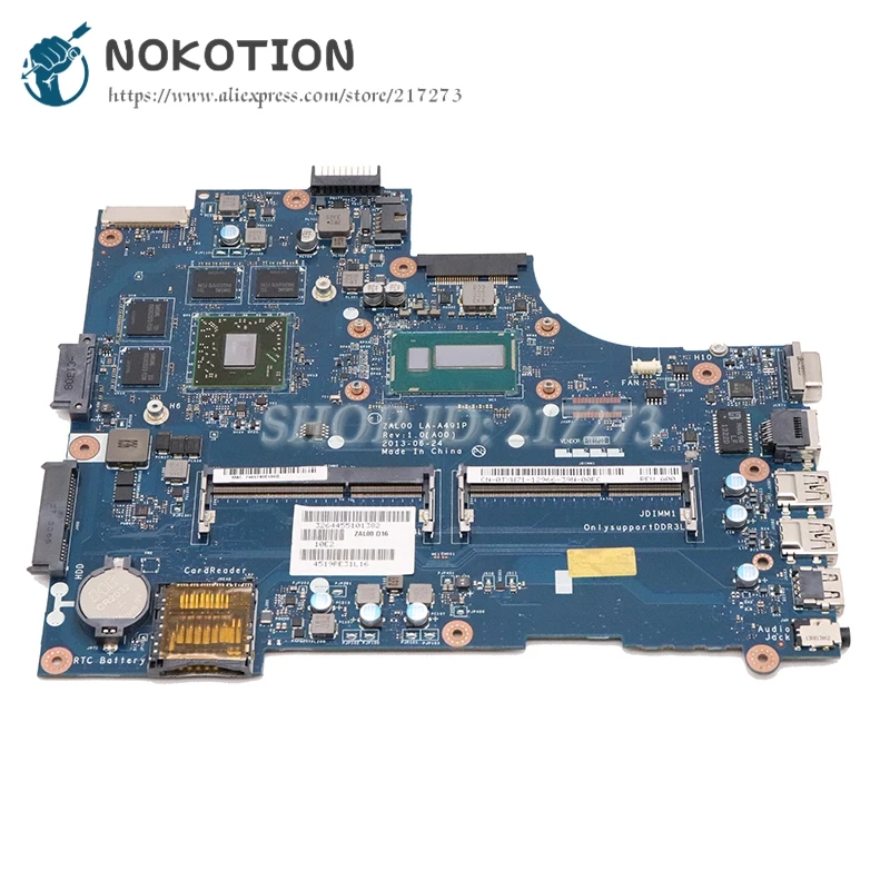 NOKOTION CN-09HY4K 09HY4K для Dell Latitude 15 3540 Материнская плата ноутбука ZAL00 LA-A491P SR16Z i7-4500U Процессор HD 8550 2 Гб