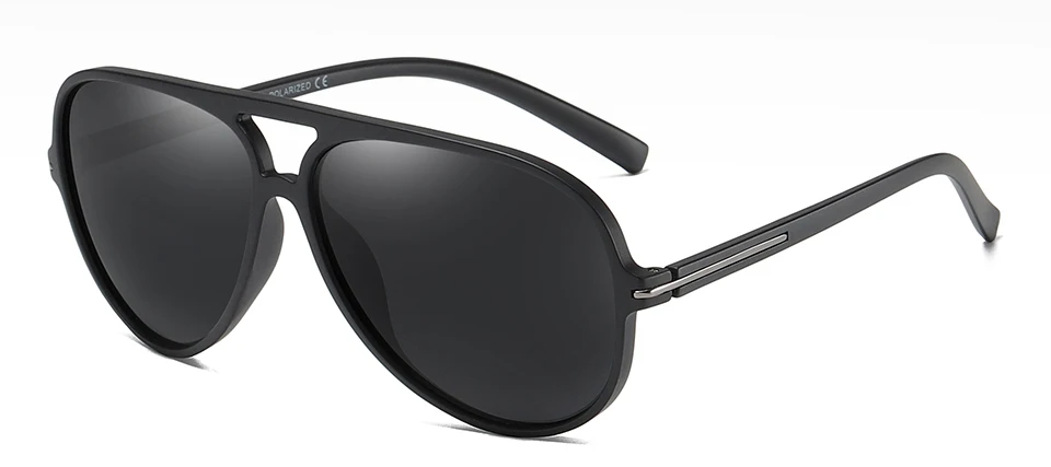 matte black Peekaboo tr90, поляризационные солнцезащитные очки, мужские, классические, лето, коричневые, черные, поляризационные, солнцезащитные очки для мужчин, подарок для вождения, TAC1.1 - Цвет линз: matte black