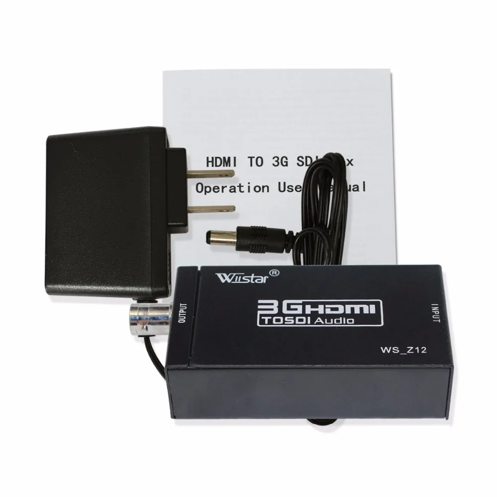 

Wiistar Mini 3G 1080P HDMI To SDI SD-SDI HD-SDI 3G-SDI Video Converter for Home Theater with Power Adapter