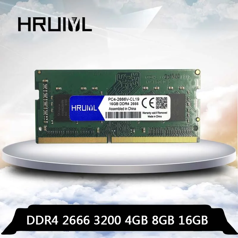 HRUIYL оперативная Память ddr4 4 ГБ 8 16 2666 3200 МГц sodimm sdram для лэптоп ноутбук память memoria ddr