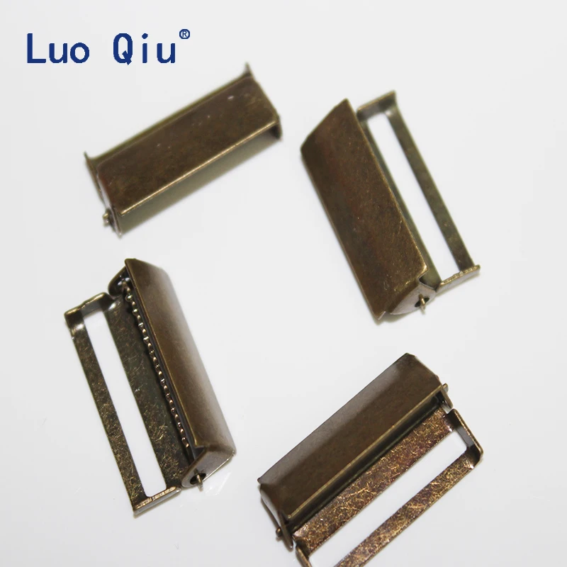 

(50pcs /lot )1'' 2.5cm Bronze Metal Suspenders Adjustment Buckles Craft Clips Garment Accessories Ribbon Adjust Regulate Clamp