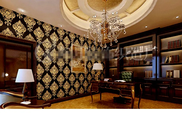 1.37m wide 3d flash wall cloth European wall paper bar wallpaper entertainment hall decoration gold foil metal texture laser