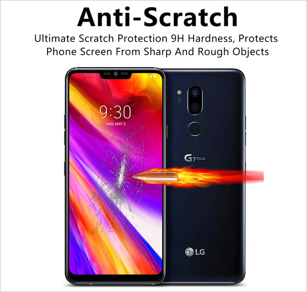2.5D 9H Премиум Закаленное стекло для LG G7 Fit/G7 One/G7 ThinQ полное покрытие Защитная пленка для LG G7