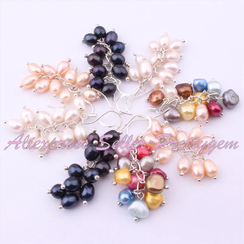1 пара женские серьги подвески с натуральным жемчугом 4 6x5 7 мм|hook earrings|earrings free
