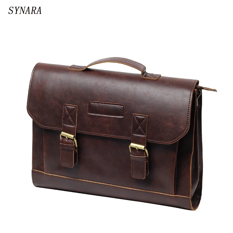 Винтажная мужская сумка-мессенджер брендовая сумка Мужские портфели офисные