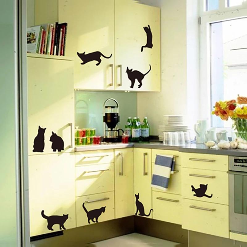Наклейки на стену Nine Cats для домашнего офиса DIY прекрасный художественный Декор