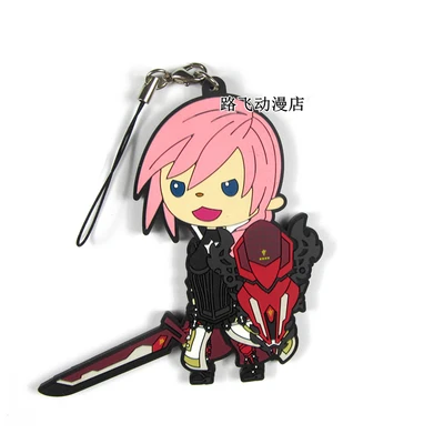 Новое поступление Final Fantasy японский аниме Рисунок резиновый брелок-подвеска для мобильного телефона ремень