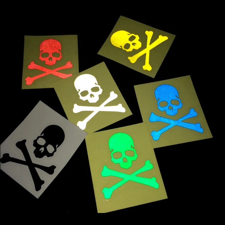 1 шт. Сделай Сам велосипед Светоотражающий с принтом черепа наклейки для езды на