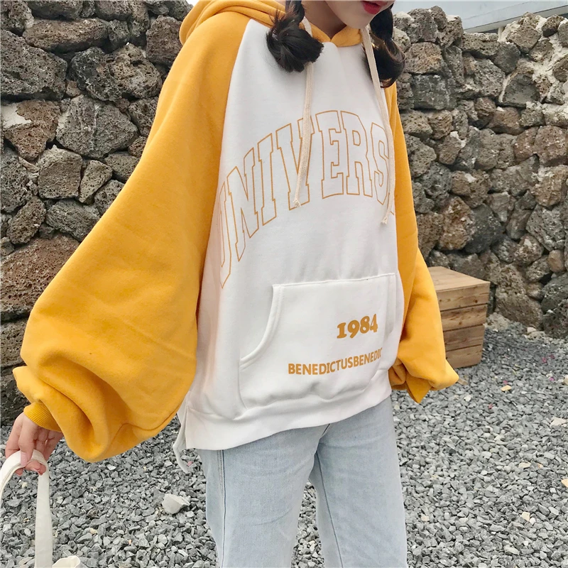 Толстовка Женская с капюшоном и рукавом Бишоп 2018|women hoodies|women hoodies sweatshirtswinter women |