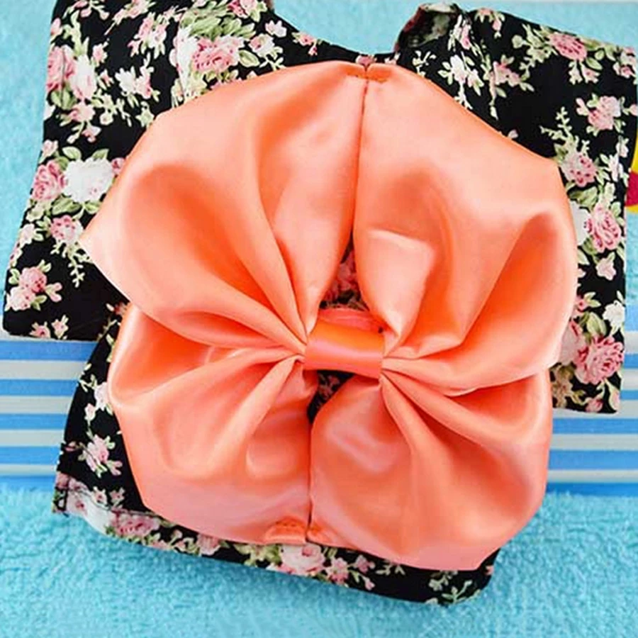 Весенне-летние платья для собак цветочное кимоно угловая Одежда Щенок угол Petstyle