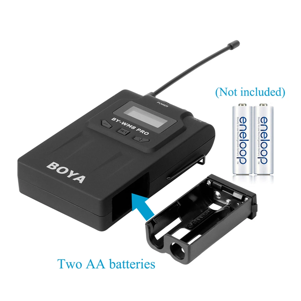 BOYA BY WM8 Pro UHF Беспроводная микрофонная система двухканальная для Canon Nikon sony DSLR