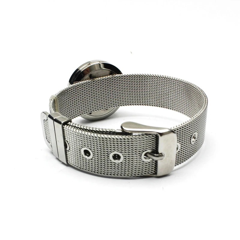 Круглый серебристый 30 мм сетка браслет ароматерапия диффузор Нержавеющая сталь