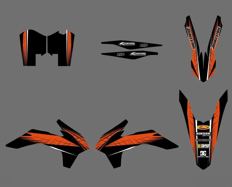 Графика с соответствующими наклейки фон для KTM 125 150 200 250 300 350 450 500 SX XC SXF F XCF XCW W EXC W|ktm graphics|ktm exc graphicsktm graphics |