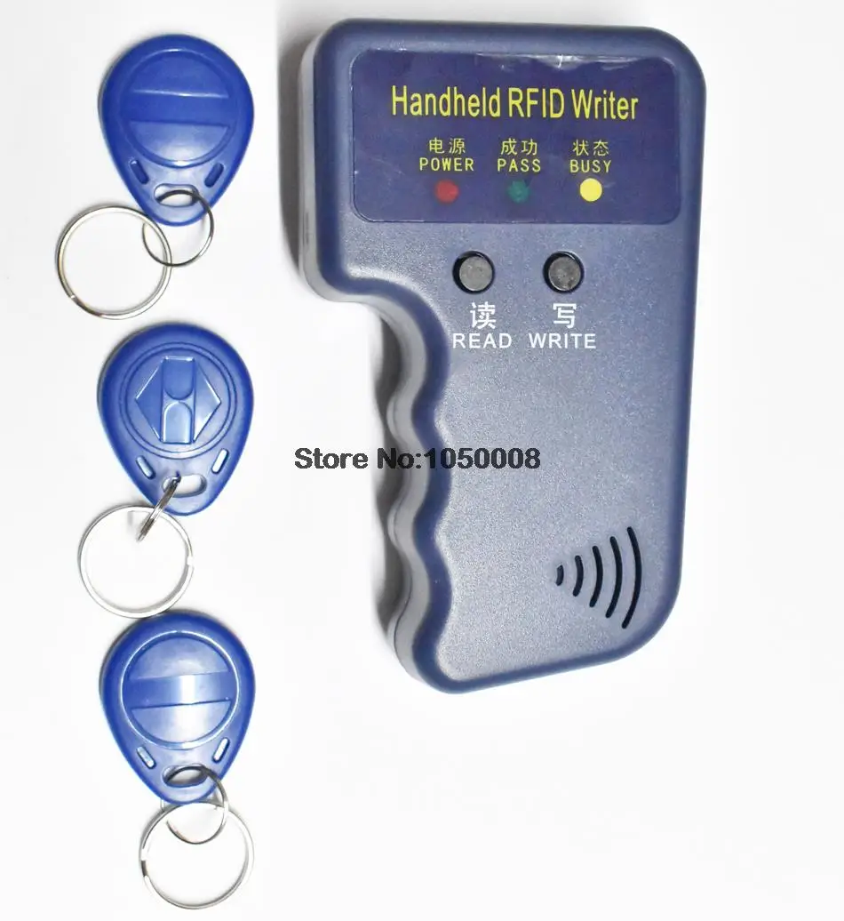 Ручной 125 кГц RFID считыватель ID карт и писатель/копир/Дубликатор/программатор+ 3 шт. EM4305 T5577 записываемые метки контроль доступа