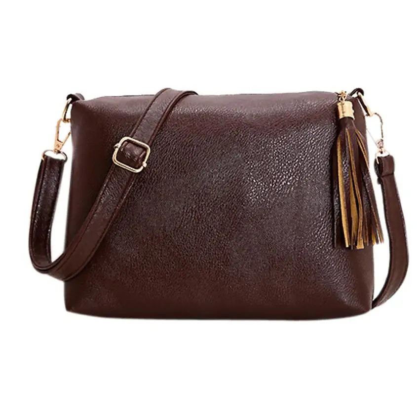 2018 Новое поступление Для женщин Курьерские сумки Разделение кожаная сумочка