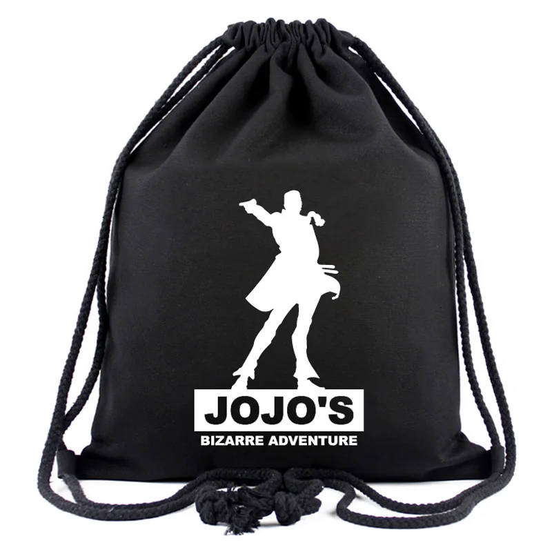Аниме JoJo странные приключения Drawstring сумка дорожный рюкзак для мужчин и женщин