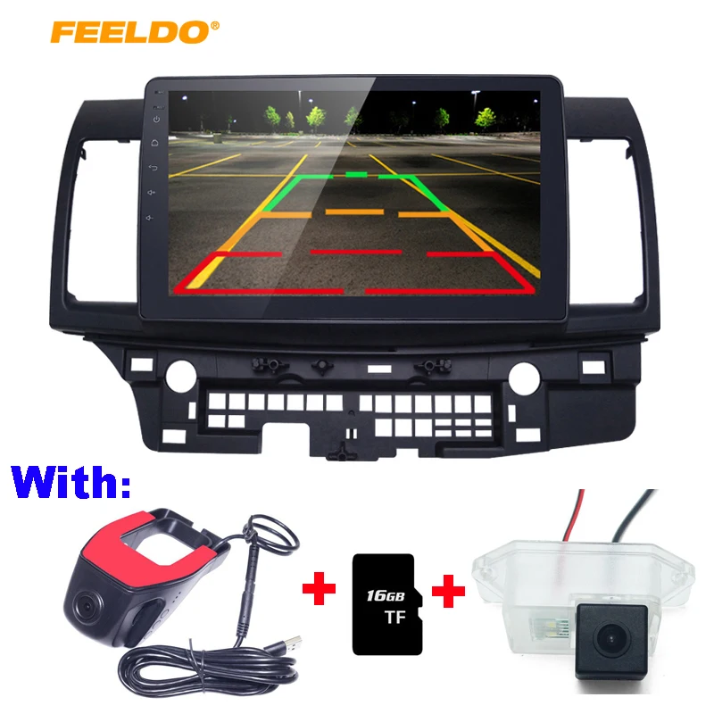 FEELDO 10 2 &quotAndroid 6 0 Quad Cord Автомобильный GPS стерео плеер для Mitsubishi Lancer EX navi browser радио
