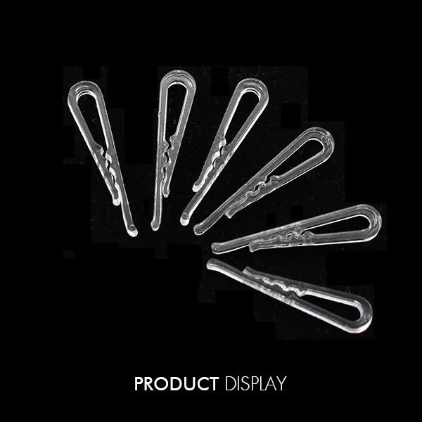 200 шт 37 мм Длина Аллигатор прозрачные пластиковые зажимы для галстуков рубашек