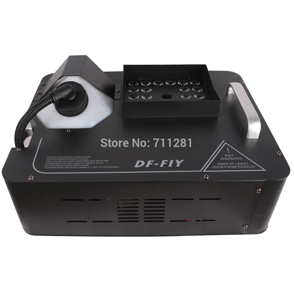 2 шт./лот 1500 w дым-машина для сцены оборудование, дым машина с 24x3 w RGB светодиоды для диско-шоу вечерние концерт