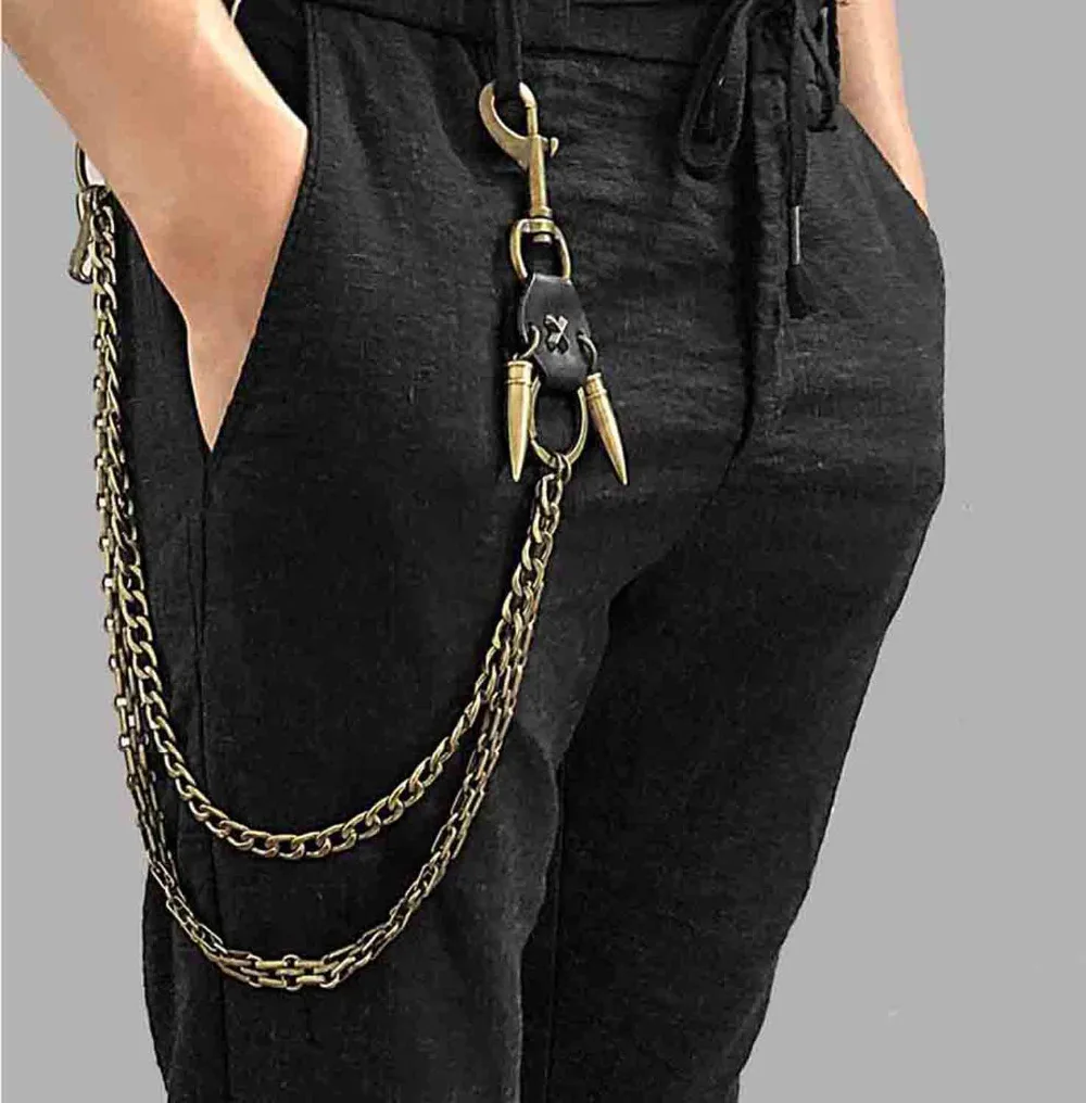 Женские брюки с цилиндрической подвеской джинсовые готические панковские в