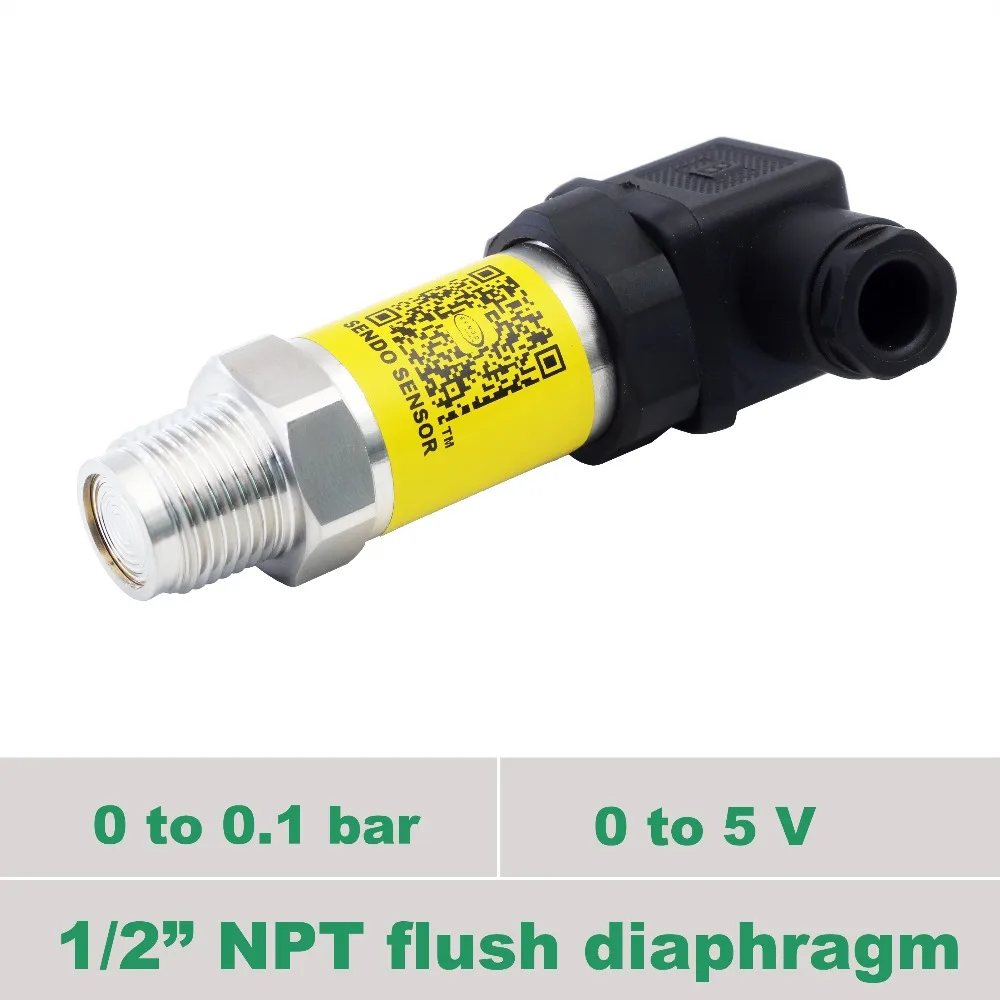 1 2 NPT датчик давления резьбы S. Цилиндрическая диафрагма 316L 0-10 кПа 0 бар 5 psi в сигнал