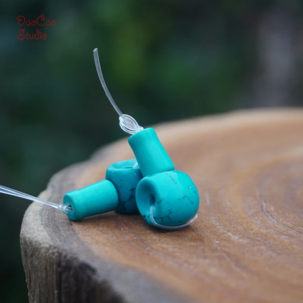 Бусины в виде гуру из синего камня 10 мм плоские цилиндрические бусины бирюзы Mala