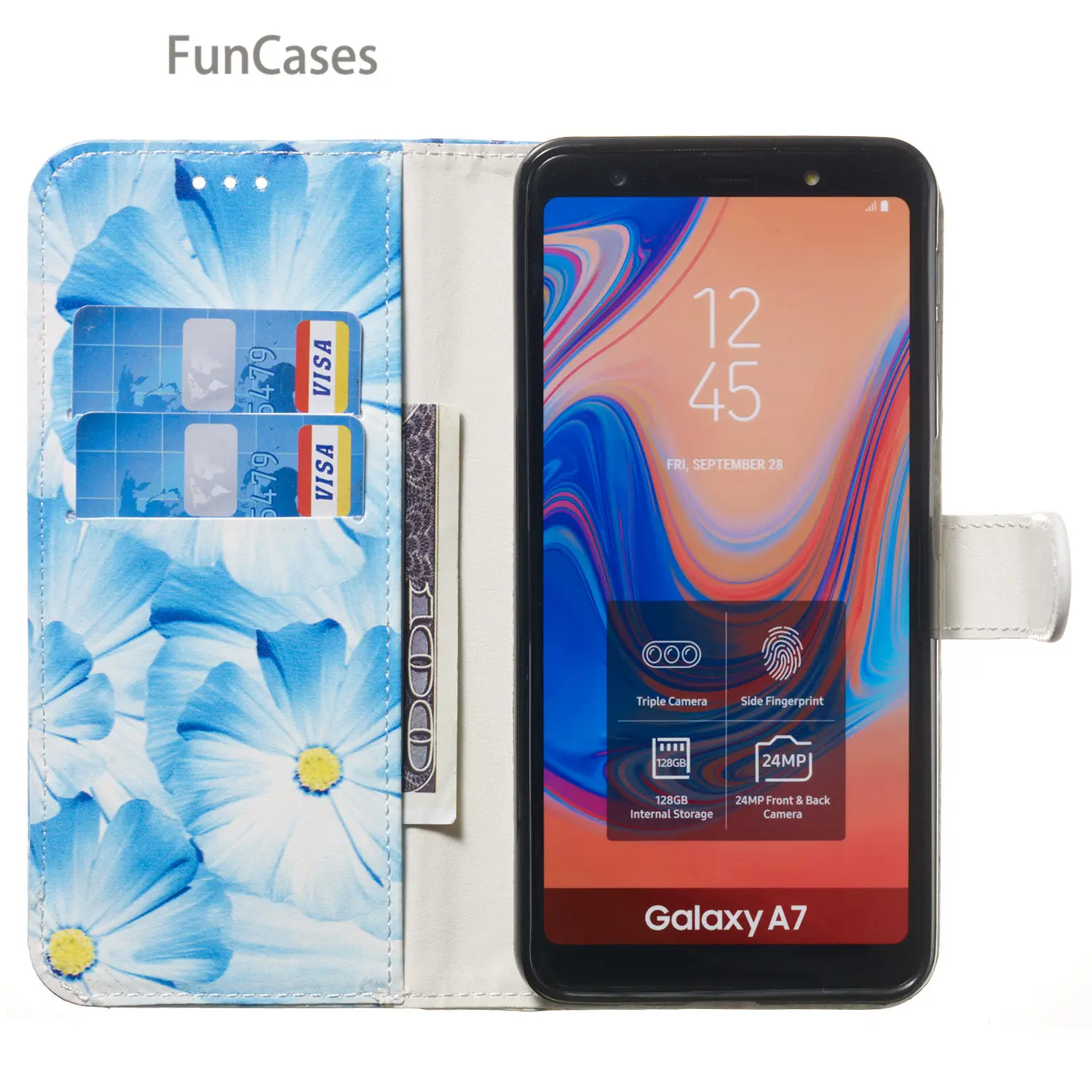 Из искусственной кожи чехол бумажник для samsung A30 сотовый Чехол s Galaxy A20 A750 A9 2018 A310 A3